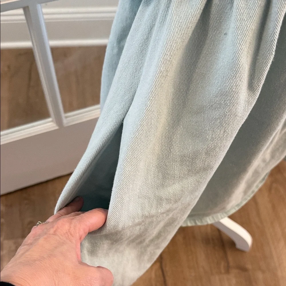 MOD on Trend Light Blue Denim Puff Sleeve Dress, Size Medium - Picture 4 of 7